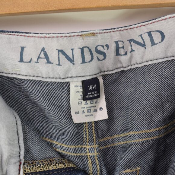 Lands' End Concealed side Expandable Elastic Waistband Jeans size 18W - Picture 4 of 7